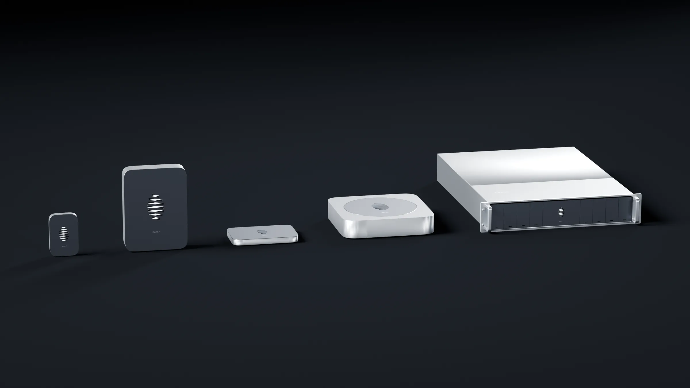 The Eigna Box family in one row: Personal, Home, Assistant, Business and Enterprise