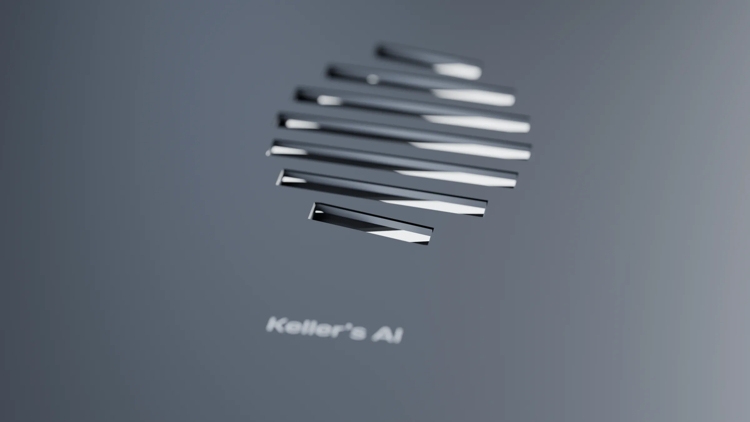 The Figure cut through an aluminium plate above the name Keller’s AI